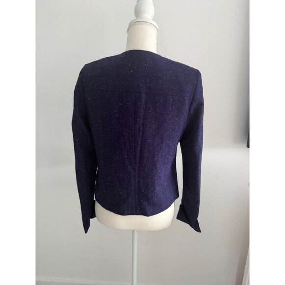 GAP Purple Covered Button Jacket Blazer Size 4 - Picture 8 of 8